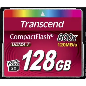 Paměťová karta Paměťová karta Compact Flash CompactFlash 128 GB Transcend MLC -25 → plus 85°C 800x