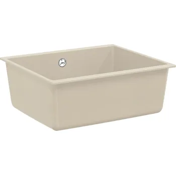 Nerezový dřez vidaXL Dřez Béžová 530 x 460 mm 80% Křemenné a 20% Pryskyřice [42028426]