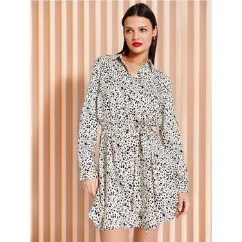 Dámské šaty Sinsay - Vzorované mini šaty - vícebarevná - 687AG-MLC - 687AG-MLC-XXS-1