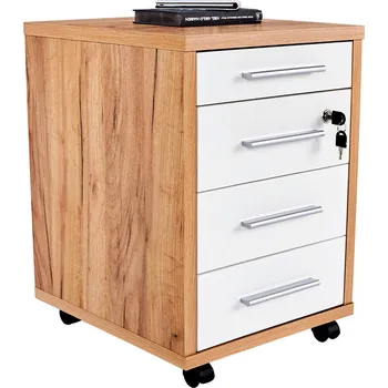 Zásuvkový kontejner Pojízdný Kontejner Profi, barvy dubu, 43 cm, 62 cm, 48 cm