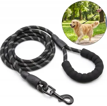 Vodítko pro psa Vodítko pro psy reflexní kulaté (L) Vodítko pro psy reflexní kulaté (černé)