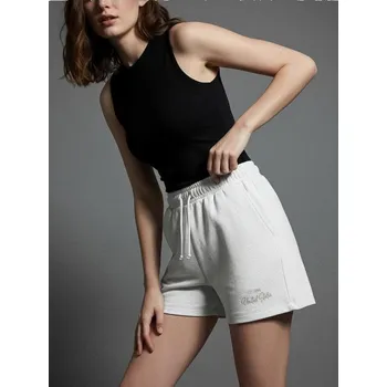 Sinsay - Šortky s vázáním a ozdobnou výšivkou - šedá - 473EY-09M - 473EY-09M-S