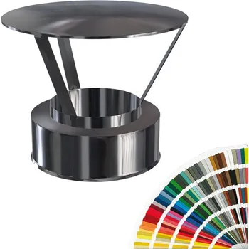 Komín MKD - Zakončení komínu se stříškou 200 - lakovaný RAL