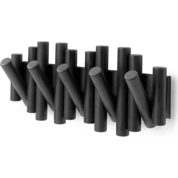 Věšák Lišta S Háčky Holly, černá, 38 cm, 17 cm, 4 cm