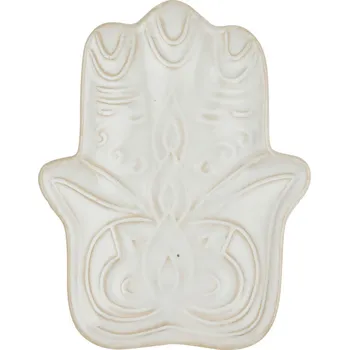 Talíř Dekorační talíř Elony, krémová, 15 cm, 12 cm, 2 cm