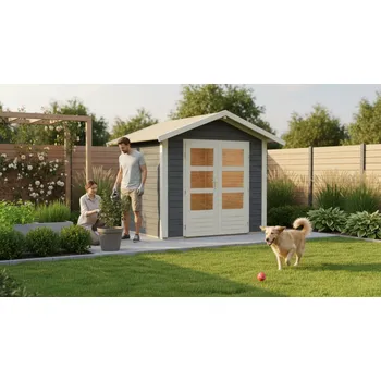 Zahradní stavba dřevěný domek KARIBU TALKAU 3 (83334) terragrau