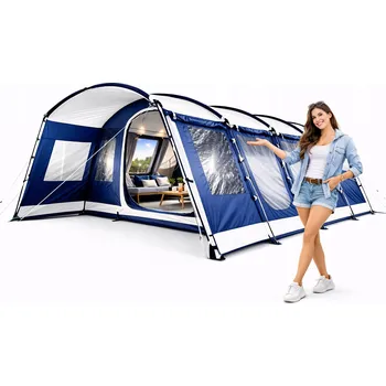 Stan Stan dvouplášťový Vibra Camping MONTREAL XXL pro 6 osob, vodní sloupec 5000 mm, 2 ložnice