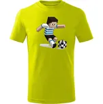 Dětské bavlněné tričko s potiskem - vzor 0235 - herní svět - fotbalista Limetková 110