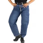 Dámské džíny střihu banana fit s páskem NEL 38