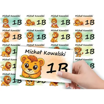 samolepka SAMOLEPKY NA SEŠIT 20 ks - ZVÍŘE ZVÍŘATA LEV SAFARI