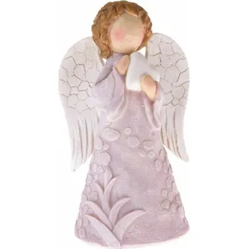 Vánoční dekorace Casa de Engel Home Polyresinový anděl se srdcem, 4/48 Fialová UNI (2813167)