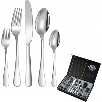 Příbor SADA PŘÍBORŮ VHODNÁ DO MYČKY PRO 6 OSOB 30 KS DÁREK