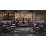 ASKONT Aston Kožená sedací souprava 3-2-1 S rozkládáním / bez rozkládání Područky kožené / dřevěné