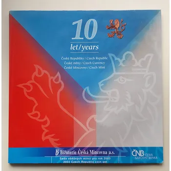 Česká mincovna Česká republika – sada oběžných mincí 2003, 10 let české měny a České mincovny