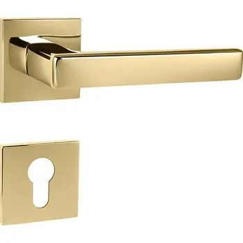 Dveřní kování TI - SONIA - HR 3095Q 5S rozety PZ, klika/klika OLV - Mosaz leštěná lakovaná (01)