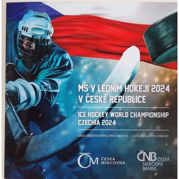 Česká mincovna Česká republika – sada oběžných mincí 2024, MS v ledním hokeji 2024 v České republice, běžná kvalita