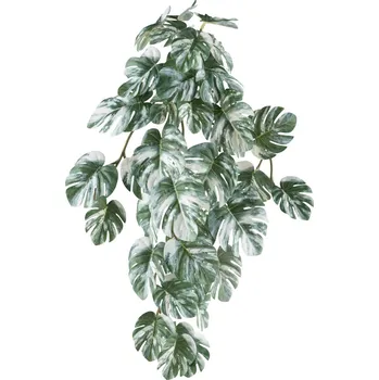 umělá květina Gasper Umělý philodendron, 48 cm, zelený/bílý 491330