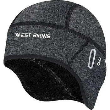Čepice WEST BIKING Čepice s otvory na brýle ŠEDÁ