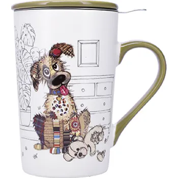 Hrnek 370 ml s pokličkou a sítkem TIS21U01 BUG ART KOOKS KIUB