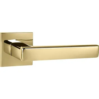 Dveřní kování TI - SONIA - HR 3095Q 5S bez spodní rozety, klika/klika OLV - Mosaz leštěná lakovaná (01)