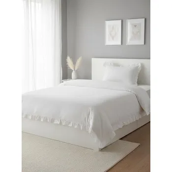 Povlečení Sinsay - Sada povlečení s volánky a jemnou strukturou - bílá - 919JM-00X - 919JM-00X-ONE