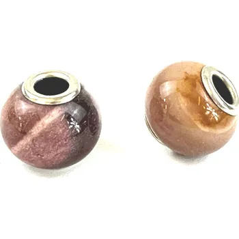 Přívěsek Achát korálek kulatý přírodní kámen 14 mm, otvor 4,2 mm 1 kus