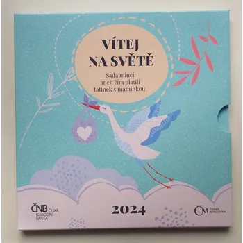 Česká mincovna Česká republika – sada oběžných mincí 2024 „Vítej na světě“, běžná kvalita