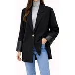 Retro & Icone Elegantní dámský kabát,, černá barva Velikost: S Nové zboží