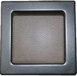 Mřížka krbová s rámečkem a síťovinou LKM, 170 x 170 mm, grafitový lak 0720