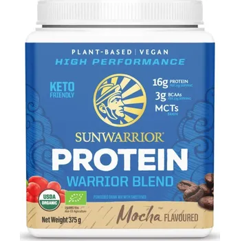 Protein Sunwarrior Blend Organic Protein 375 g, káva