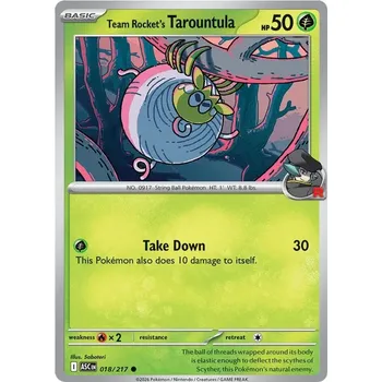 Sběratelská karetní hra Team Rocket's Tarountula 018/217 - Ascended Heroes Typ karty: Reverse Holo R