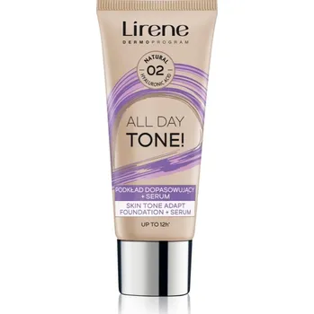 Make-up Lirene ALL DAY TONE! hydratační make-up pro zářivý vzhled pleti odstín 02 Natural 30 ml