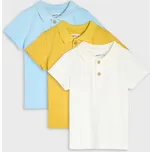 Sinsay - Bavlněné polo tričko 3 pack - krémová - 512EJ-01X - 512EJ-01X-98