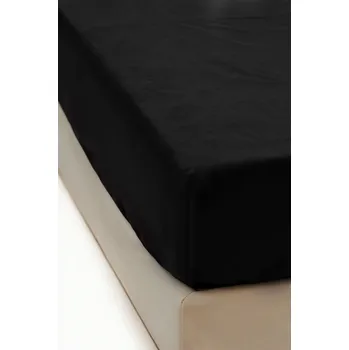 Prostěradlo PROSTĚRADLO S GUMIČKOU MEDVÍDEK TEPLÉ MIKROVLÁKNO 160x200 +30 CM ČERNÉ