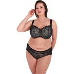 Polovyztužená podprsenka s krajkou GAIA 1207 HANNAH MAXI černo-béžová 100F