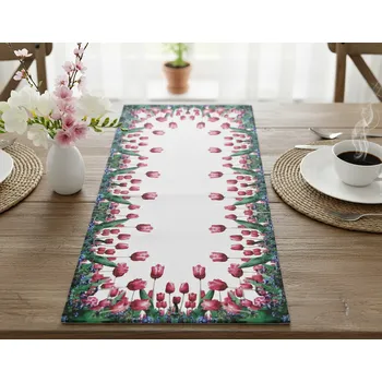 ubrus Vzorovaný ubrus - běhoun na stůl TULIPÁNY III. 40x85 cm Mybesthome