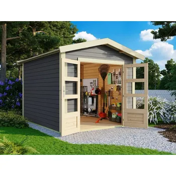 Zahradní stavba dřevěný domek KARIBU THERES 3 (31443) terragrau