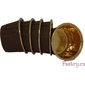 Termobox MENŠÍ BALENÍ - KOŠÍČKY NA MUFFINY - HNĚDO-ZLATÉ pr.54mm v.40mm 8ks