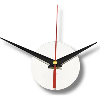 Hodinový strojek závit 6mm s černými ručičkami s vteřinovkou a stříbrným zrcadlovým středem 98/75