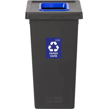 Odpadkový koš IGOTREND FIT BIN 724003 75 l 39 x 39 x 73 cm černá/modrá