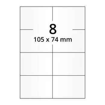 Papír Samolepicí PE etikety 105 x 74 mm, 800 listů