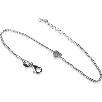 Náramek Stříbrný náramek se srdíčkem a zirkony - Meucci SB208