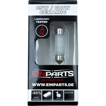 Autožárovka EPL119 LED žárovka C10W (6 x SMD 2835) 39mm 6000K CANBUS