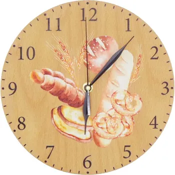 Hodiny art-wood.cz Dřevěné hodiny - pečivo