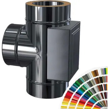 Komín MKD - Sopouch s dvířky 90°/180 - lakovaný RAL