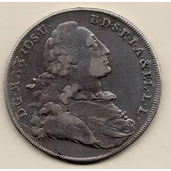 Konvenční tolar 1771 – Bavorsko, Maxmilián III. Josef Mnichov 27.81 g