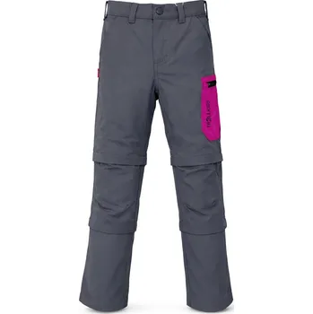 Chlapecké kalhoty DĚTSKÉ TURISTICKÉ KALHOTY TROLLKIDS PREIKESTOLEN 3v1, GRAPHITE / FRESH BERRY Velikost: 152