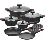 Sada hrnců s mramorovým nepřilnavým povrchem 12 dílů KLAUSBERG 7831