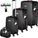 TecTake GmbH 404989 cestovní kufry cleo s váhou na zavazadla – sada 4 ks - černá