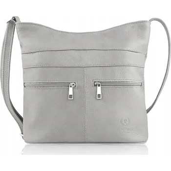 Paolo Peruzzi kabelka z pravé kůže šedá